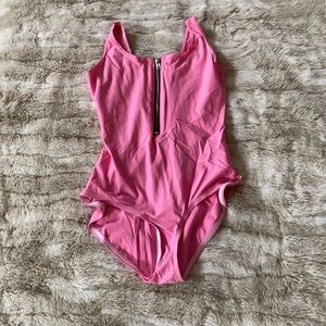 Blackmilk Matte Pink Zipsuit Medium
